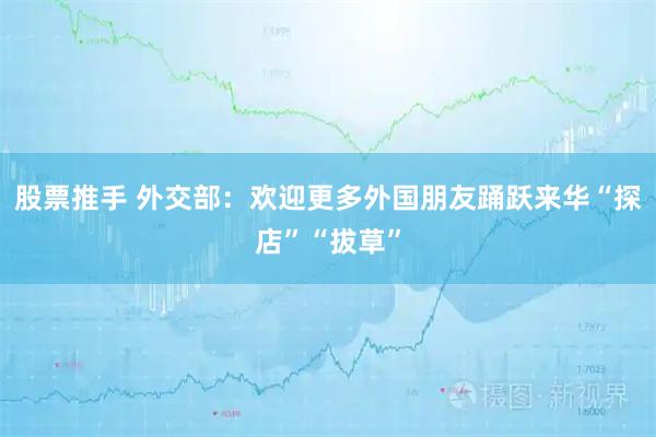 股票推手 外交部：欢迎更多外国朋友踊跃来华“探店”“拔草”